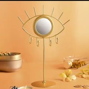Evil Eye Gold Mirror Organization Stand/Statue Art Piece Home Decor/Accent NWT